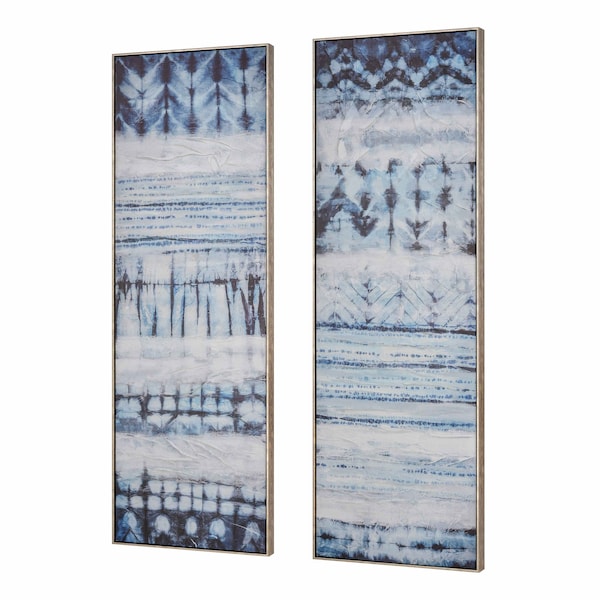 Shibori Framed Wall Art, Set Of 2